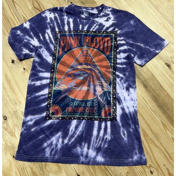 Deadstock Pink Floyd Eye Lightning Tie Dye Tee Size L - Picture 1 of 4